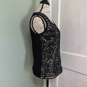 VERVE Black and Silver Sequin Sleeveless Sweater